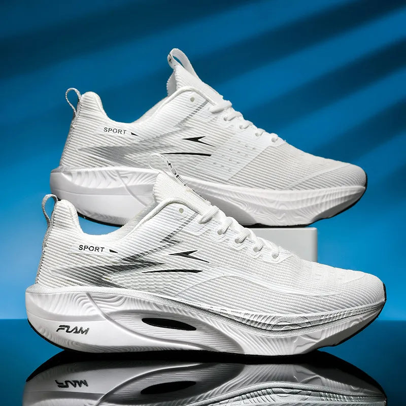 Męskie buty do biegania z karbonową płytką – lekkie sneakersy sportowe z poduszką powietrzną