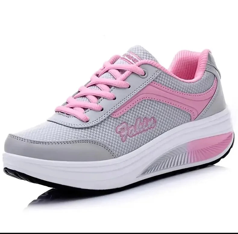 Damskie modne wulkanizowane sneakersy – lekkie buty na platformie do chodzenia