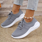 Sneakers da donna per camminata all'aperto – traspiranti in maglia, leggere e antiscivolo, scarpe comode