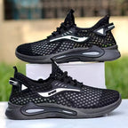 Męskie sneakersy do biegania z lodowym jedwabiem i siateczką – lekkie, oddychające buty sportowe