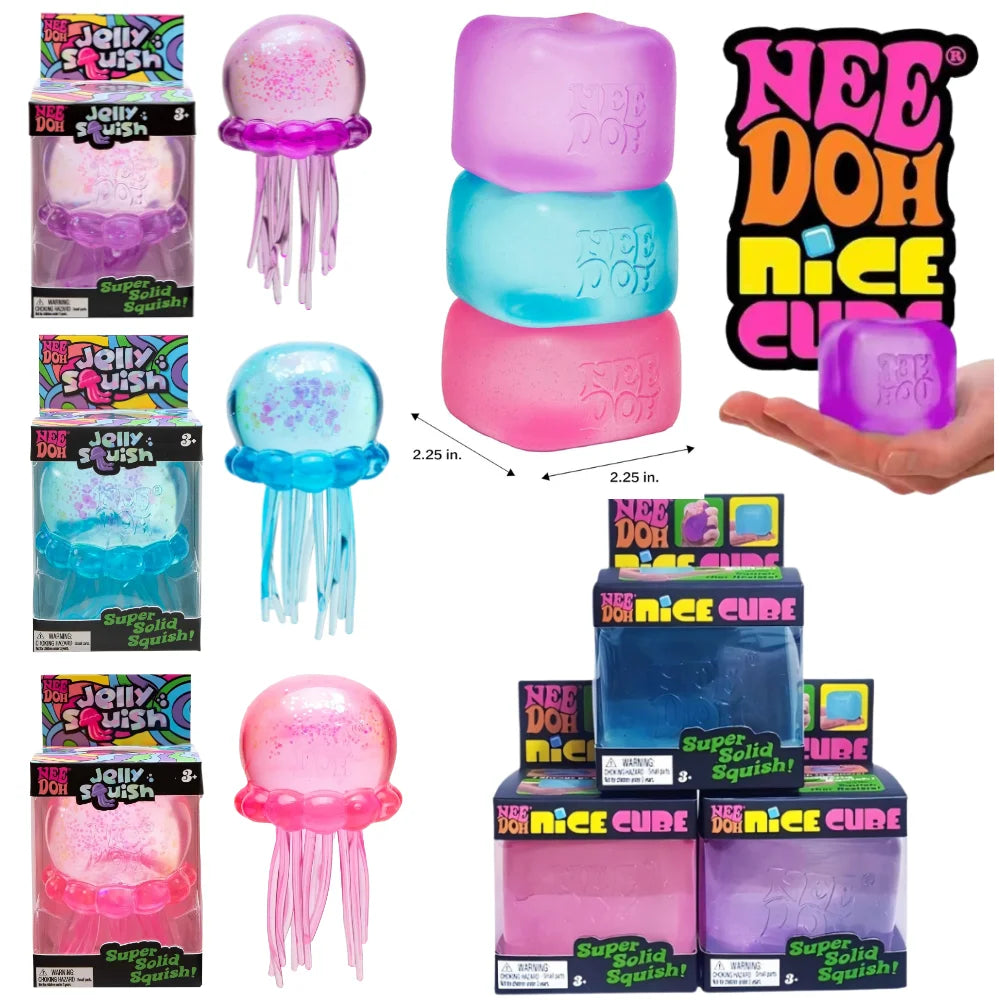 Zabawka antystresowa NeeDoh Jellyfish & Cube Squishy Główne zdjęcie produktu