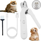 Quiet Pet Nail Grinder with LED Light for Dogs & Cats