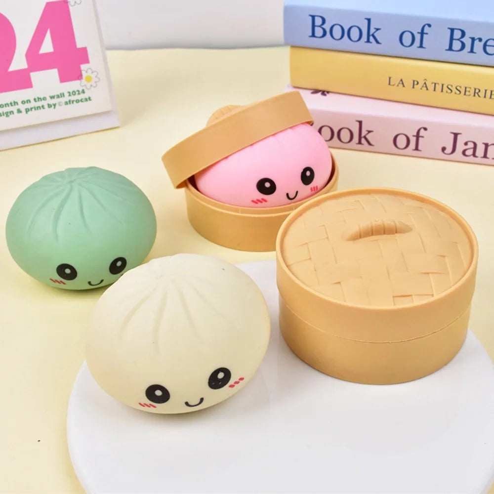 Kolorowa zabawka antystresowa Dumpling Squishy – powoli rosnąca piłka do dekompresji