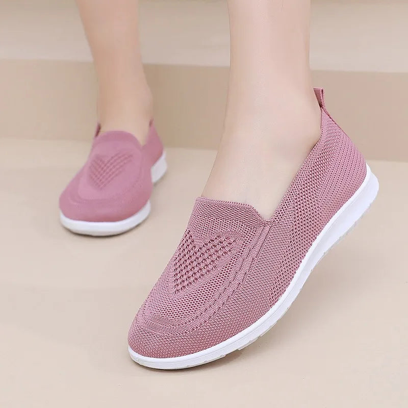 Damskie casualowe sneakersy – oddychające buty na wiosnę i lato, miękki niski krój, idealne do chodzenia na zewnątrz