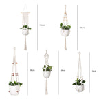 Håndlavet Macramé Planteophæng – Bomuldssnor Blomsterkurv til Hjem, Have & Indendørs Dekoration