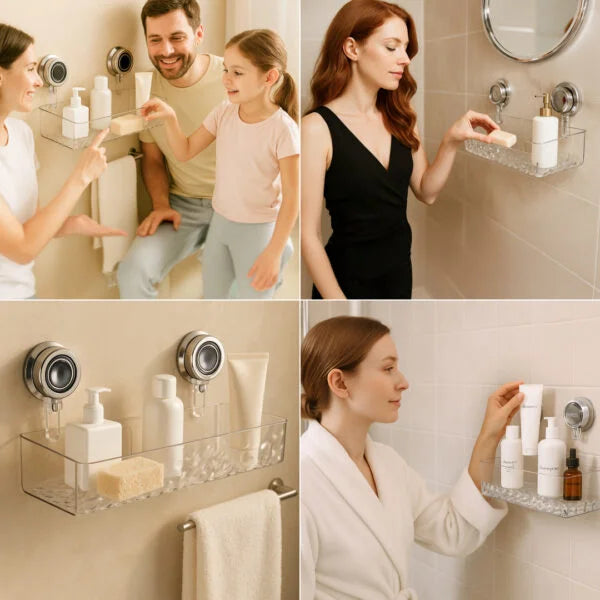 RackLuxury™ è una mensola da bagno che può essere installata senza forare - Immagine del prodotto